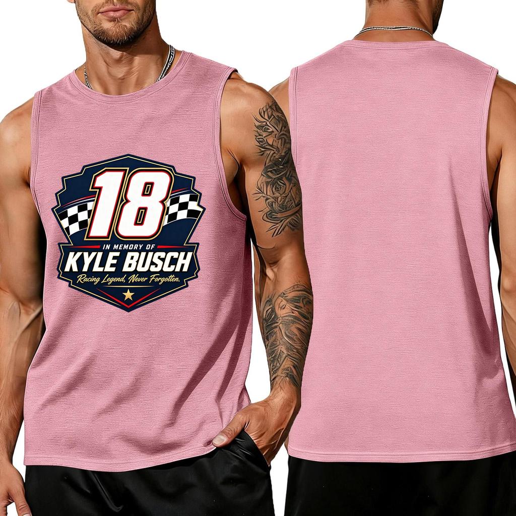 Men's Racing Graphic Sleeveless Tank Top Muscle Fit Casual Summer Shirt Lightweight Breathable Fabric Comfortable Design