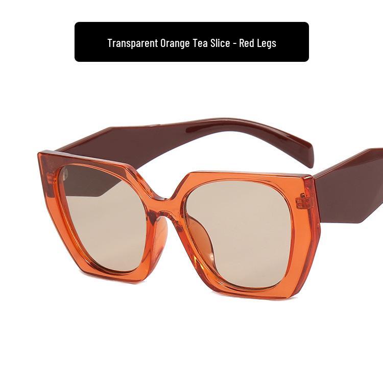 

Polygon Color-Block Sunglasses 2022 - Trendy European & American Style 3967 As per Image