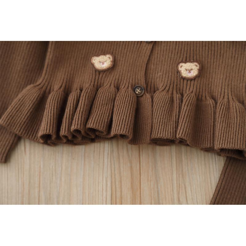 Mädchen Pullover Strick Zweiteiler Herbst und Winter Neu Baby Mädchen Cartoon Hosen Set