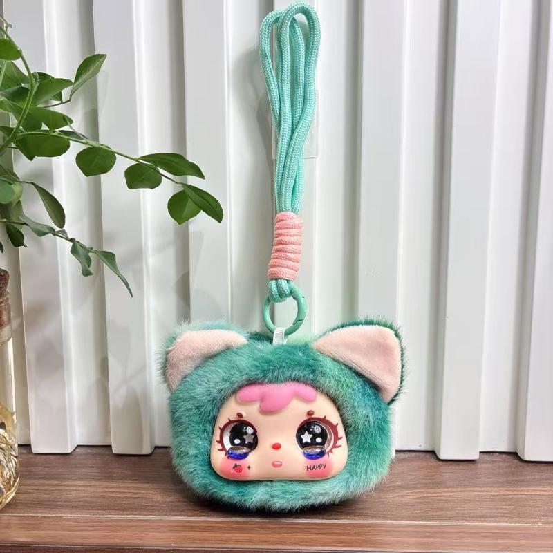 Ciondolo in Vinile Peluche Bambola Morbida Decorazione Borsa Portachiavi Colleziona Giocattoli Cartone Animato Bambola Carina Fascino da Appendere alla Borsa Regalo Sorpresa per Ragazza