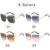 Fashion Brand Luxury Designer Sunglasses Women Square Vintage Oversized Punk Shades Glasses Large Trendy Travel Sunglasses