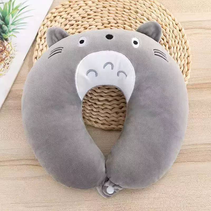 Cartoon Totoro U Shape Pillow For Office Rest Napping With Polyester Fiber Fill