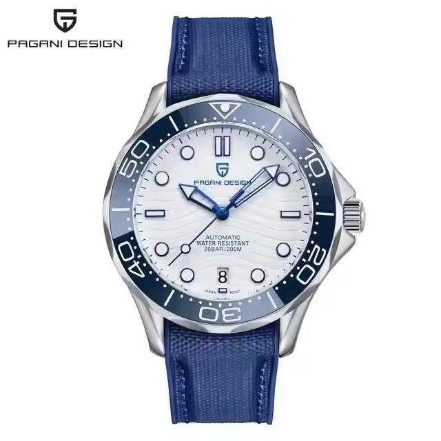 PAGANI DESIGN New Mechanical Luminous Ceramic Bezel Men Watch Luxury 316 All Steel Watch AR Sapphire Diving Japan Movt Man watch