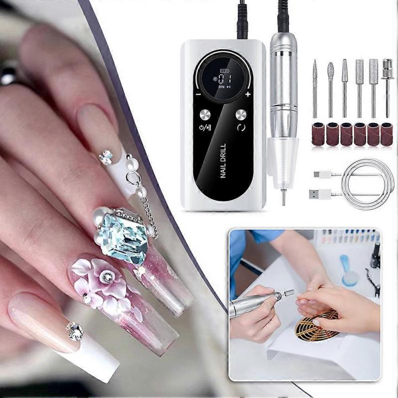 45000RPM Nail Drill Manicure Set Professional Manicure Pedicure for Hand for Shaping Buffing Removing Gel Nails