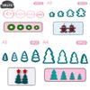Christmas Tree Wreath Polymer Clay Cutters Earrings Necklaces Pendant Soft Clay Mold DIY Hand Tool Jewelry Cutting Die Molds