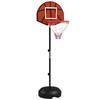 Basketball Stand, Height-adjustable, Magnetic Dartboard, 98-148cm, Black