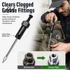 Manual Grease Clearing Tool Fitting Cleaning Tool, Clears Clogged Fittings by Hydraulic Pressure, Heavy Metal Zerk Kit Duty Unclogger, Nipple Removal