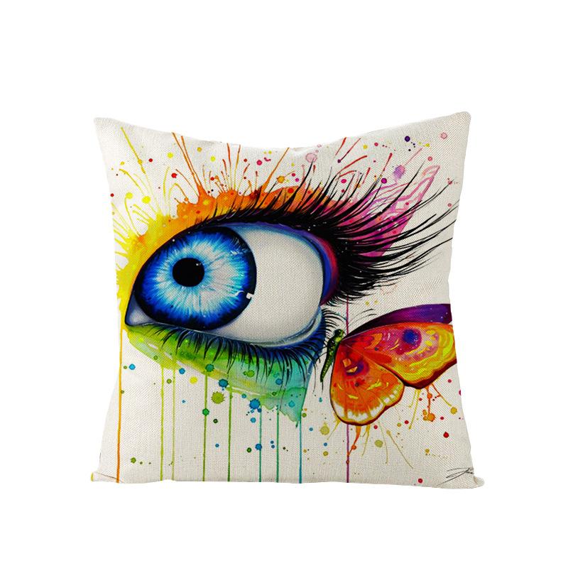 Home Polyester Pillowcase Without Pillow Core Simple Square Sofa Cushion Cover Waist Pillowcase Home