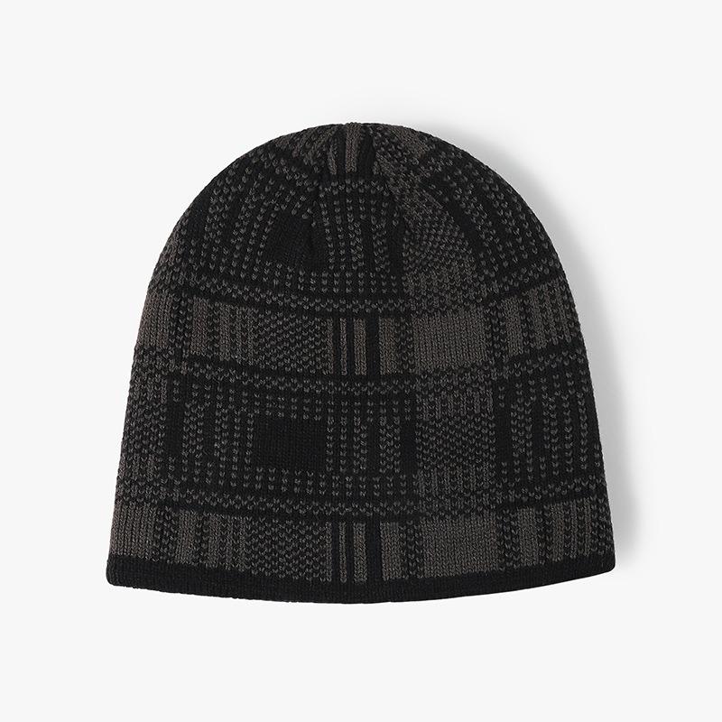 Unisex Brimless Fleece Lined Knit Slouchy Beanie Winter Warm Hat