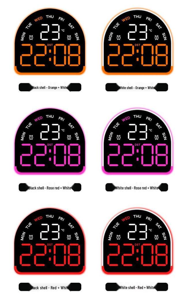 Multifunctional LED Ambient Alarm Clock with Temperature Display and Multiple Alarms