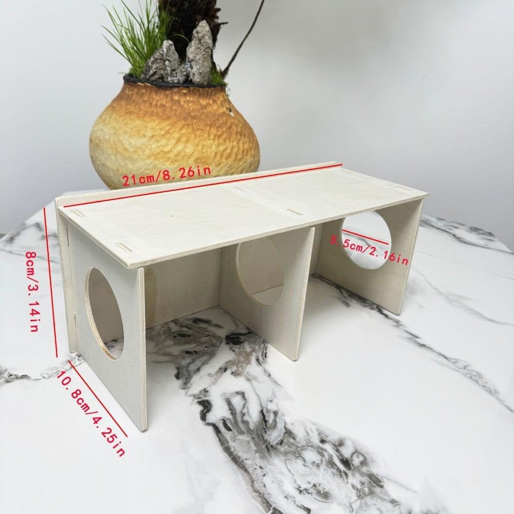 

Durable S/M/L Hamster Hideout Solid Wood Cage Accessories Hamster Nest Small Pet Bedroom for Hamster Squirrel Small Pet