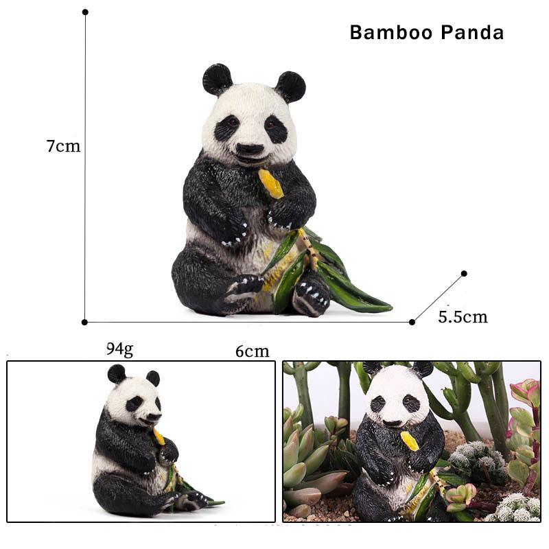 

19 стилей, имитация животного, модель дикого твердого пластика, слона, носорога, бурого медведя, тигра, льва, леопарда, лошади, модель игрушки, украшения Bamboo panda