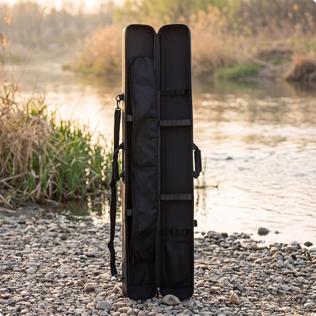 Impact Resistant Fishing Rod Case Safeguarding Hard Shell