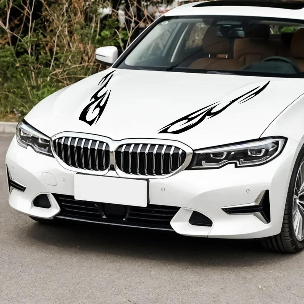 4PCS Car Door Side Stickers Hood Cover Decals Waterproof Vinyl Film Decoration Automobiles DIY Sports Styling Tuning Accessories