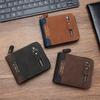 Thin Men's Short Wallet Multi-position Card Holder Portable PU Leather Coin Purse Daily
