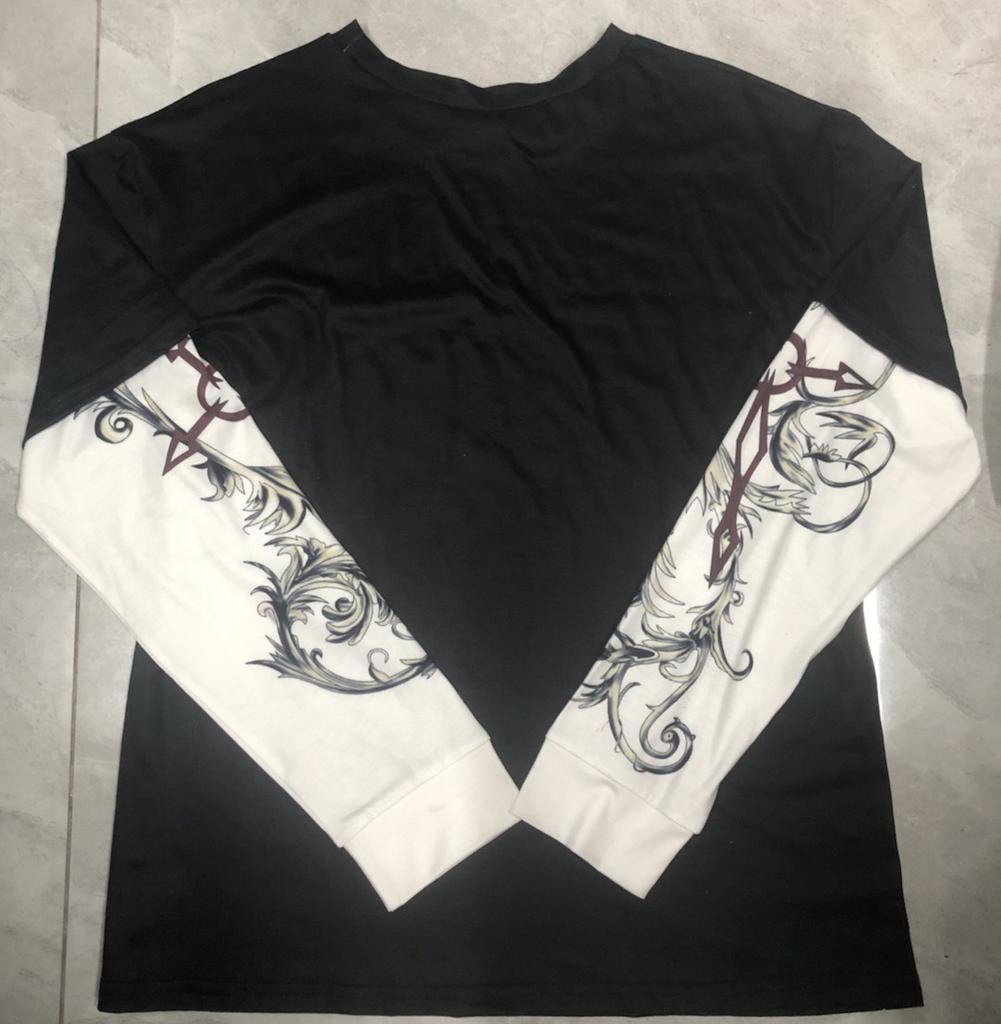BeatStreet Mall Goth Y2K Aesthetics Grunge Tees Retro Heart Sword Print T Shirt Women Long Sleeve Slim Fit Sweats Tops 90s Vintage Clothes