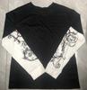 BeatStreet Mall Goth Y2K Aesthetics Grunge Tees Retro Heart Sword Print T Shirt Women Long Sleeve Slim Fit Sweats Tops 90s Vintage Clothes