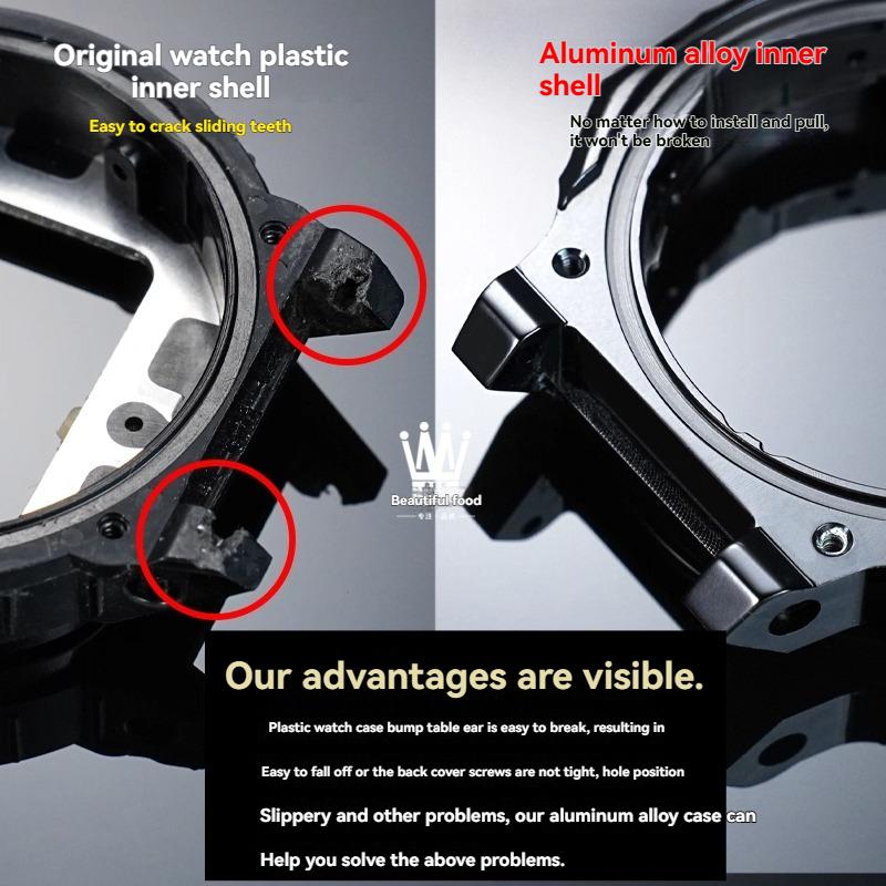 For Casio Square 3229 Case GM-5600 Watch Aluminum Alloy Inner Case Movement Case Damaged Replacement