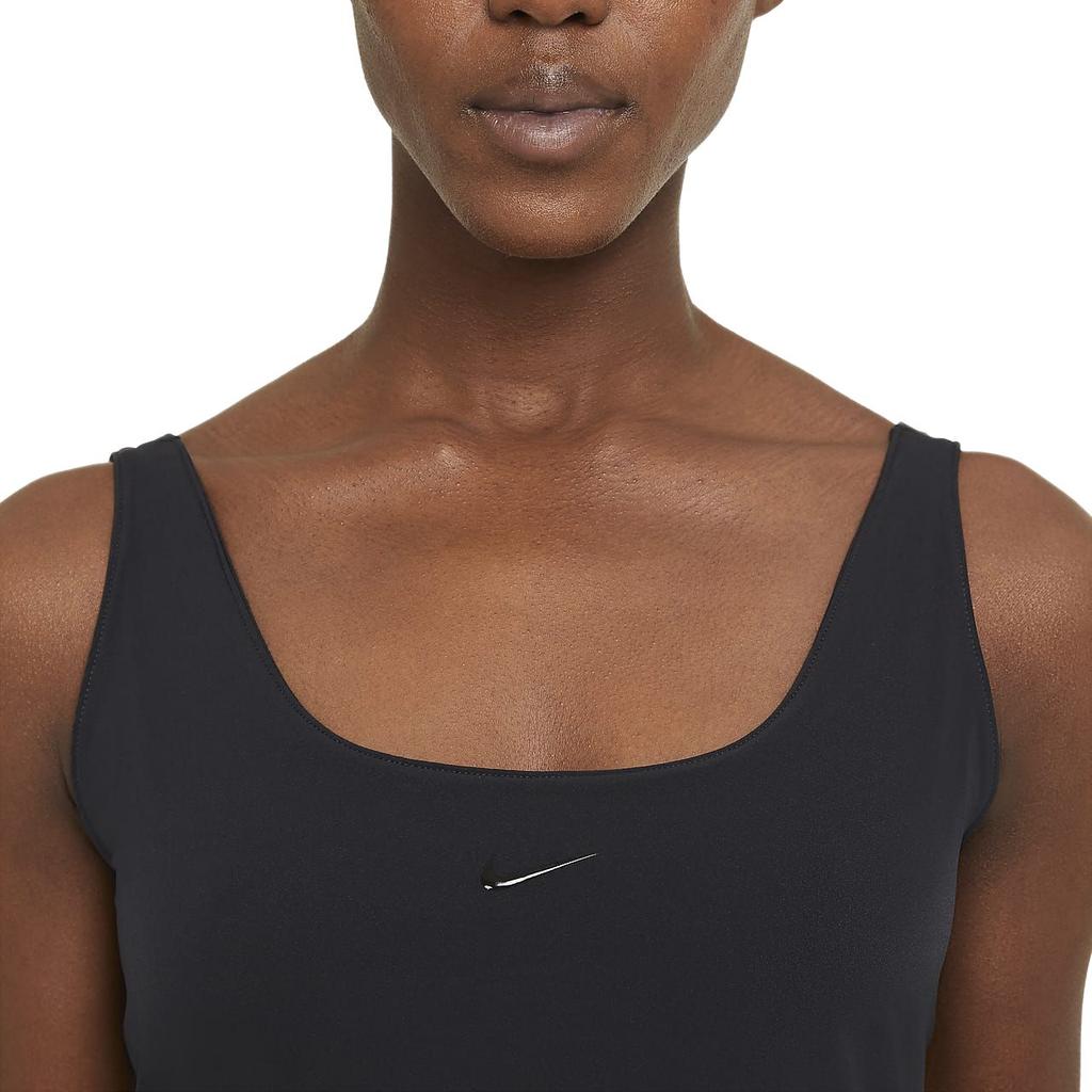 Nike Solid Color Side Pocket Double Strap Training Dress Women Dresses Black DA0156-010