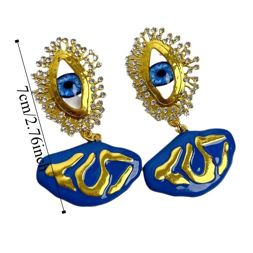 Pearl Eyes of Demon Stud Earring Exaggerated Women Stud Earrings Devil's Eye Earrings  Holiday