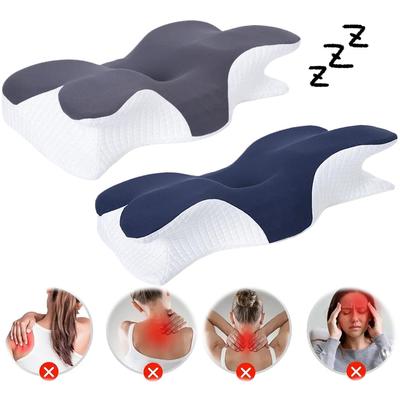 Ergonomiczna poduszka do spania w kształcie motyla, poduszka do masażu szyi z pianki memory, poduszka do spania z pianki memory o powolnym odbiciu, ortopedyczna poduszka na szyję