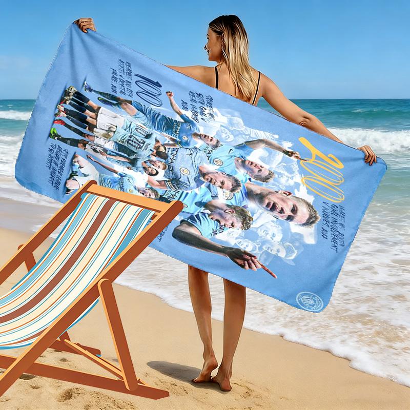 Man City'S Rodri Versatile Defender Waves Beach Towel Beach Towel For Vacation Photos Outdoor Camping Seaside Absorbent Bath Towel