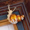 Animal Alloy Snail Brooch With Electroplated Finish For Women Fashion Accessory