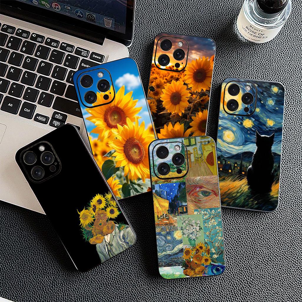 Soft Cover for Xiaomi Redmi 15 15C A3 A4 A5 9A 9C NFC Note 9 8 9T 8T Pro Casing Phone Case Sunflower Starry Night Van Gogh
