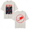 Anime Akira Vintage Washed T Shirts 90s Japanese Manga Shotaro Kaneda Tshirt Men Women Clothing Oversized Tshirts Streetwear