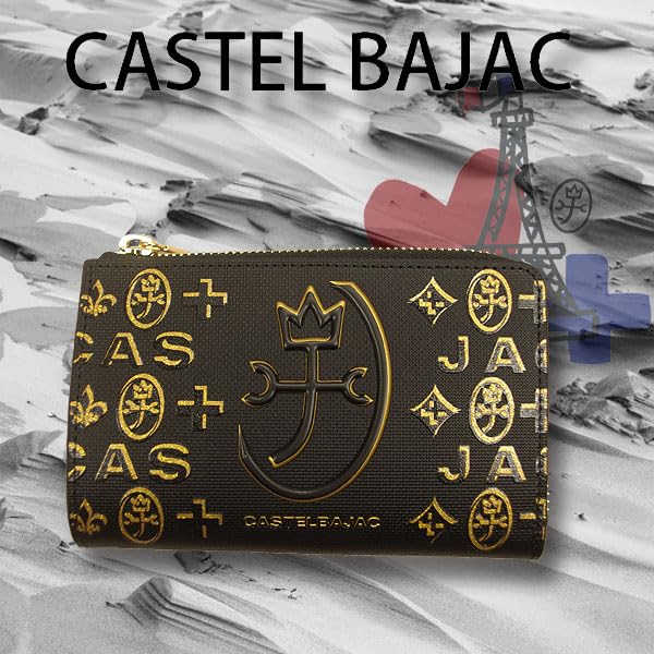CASTELBAJAC L-Shaped Zipper Wallet, Medium Size, Cite Series, Black, 089652