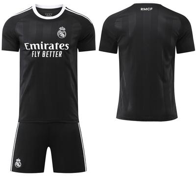 2025-26 Real Madrid černý tréninkový/brankářský dres #9 Mbappé #7 Vinícius Fotbalové dresy