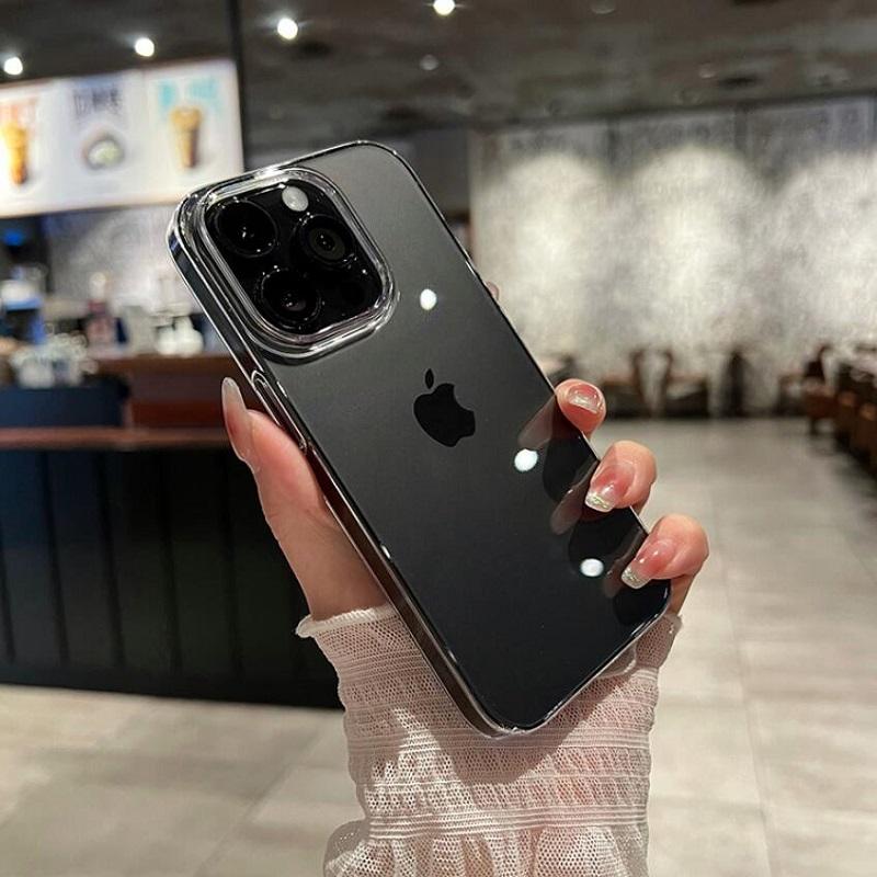 Luxury Transparent Shockproof Phone Case for IPhone 15 14 13 12 11 Pro Max X XR XS 7 8 Plus SE3 Mini Hard Plastic PC Clear Cover