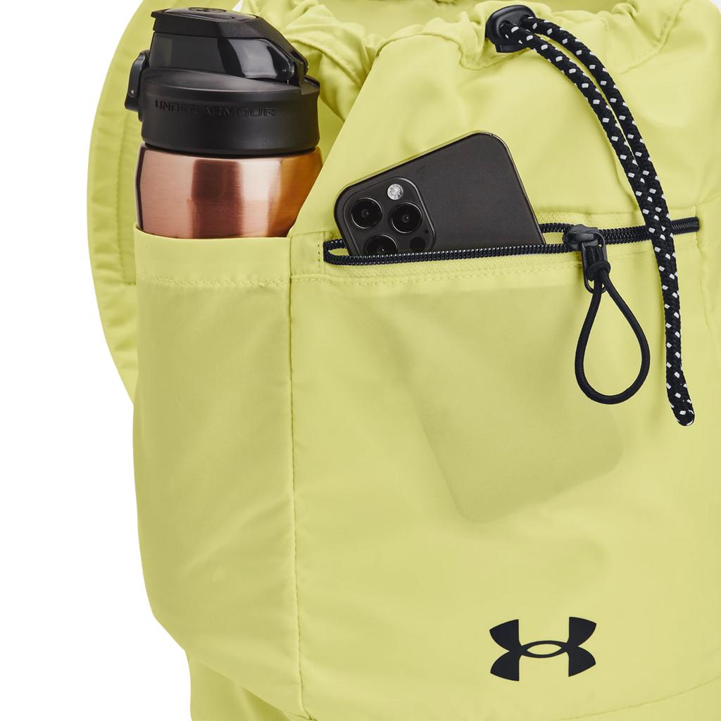 New Under Armour Polyamide Bucket Bag, Backpack Regular Women's Sonic Yellow 1381909-727