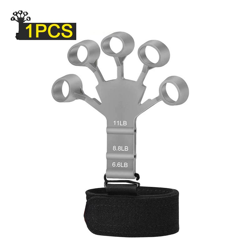 

Захват для пальцев, силовой тренажер, силиконовый гитарный тренажер для пальцев, 6 уровней устойчивости, ручки, усилитель для рук для пациентов 1pcs серый