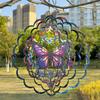 Wind Spinners Metal Butterfly - Butterfly Gifts for Women Mom Grandma Wife, Hanging Wind Spinner for Outdoor & Indoor Decorations, 12 Inch 3D Wind