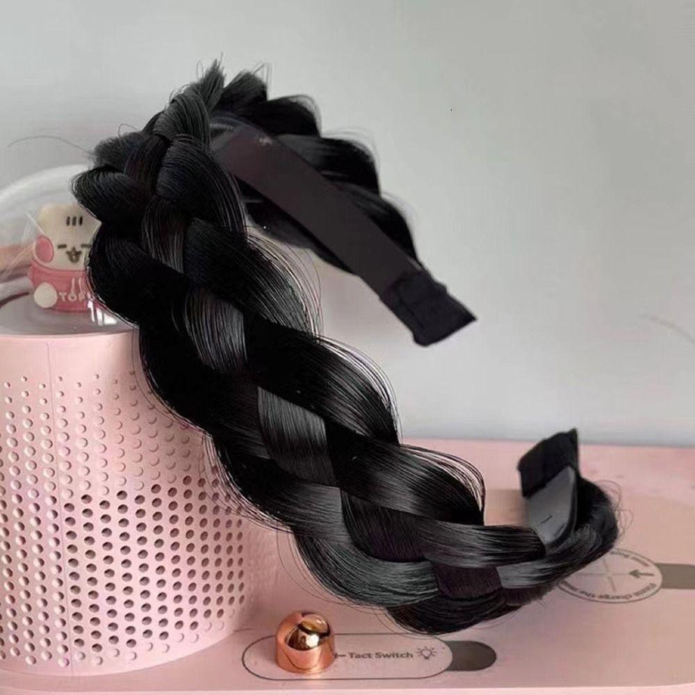 Top Artifact For Girl For Women Korean Style Headwear Wide Hair Hoop Wig Headband Female Hairbands