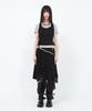 Sekeondeusolteu Salt Shirred Layered Skirt (Black)