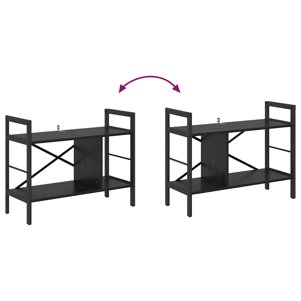 Bookshelf Black Oak Effect 75 x 30 x 58.5 cm