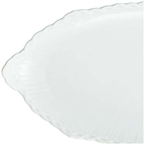 [Officially Imported] Royal Copenhagen White Fluted Half Lace Pickle Dish Plate, 24.5cm, Wedding Gift, 1017282