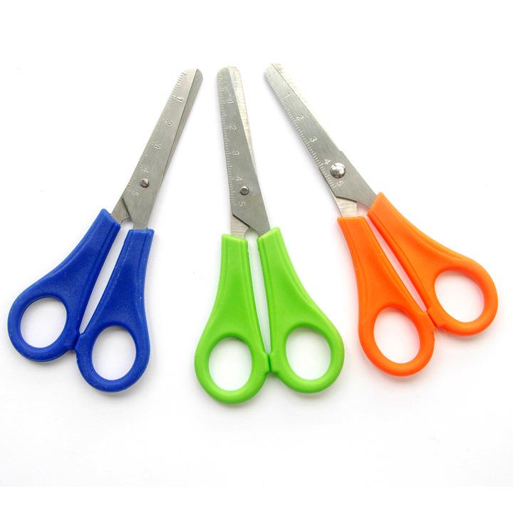 Creative Scale Round-Head Scissors for Kids - Safe, Portable, and Ideal for Handicrafts and Paper Cutting
