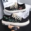 Men's Shoes Fashion Casual Sneakers 2025 Spring New Trendy Korean Lace-Up Comfortable Non Slip Canvas Student Skateboard Shoes