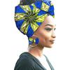 African Print Women Head Bandana Cotton With Matching earring Balaclava Headscarf Bandana Mujer Headband Set Hair Accessories