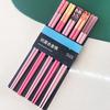 5 Pairs Reusable Plastic Chopsticks BPA-Free Dishwasher-Safe Non-Slip Fiberglass Chopsticks Chinese Japanese Chopstick Gift Set