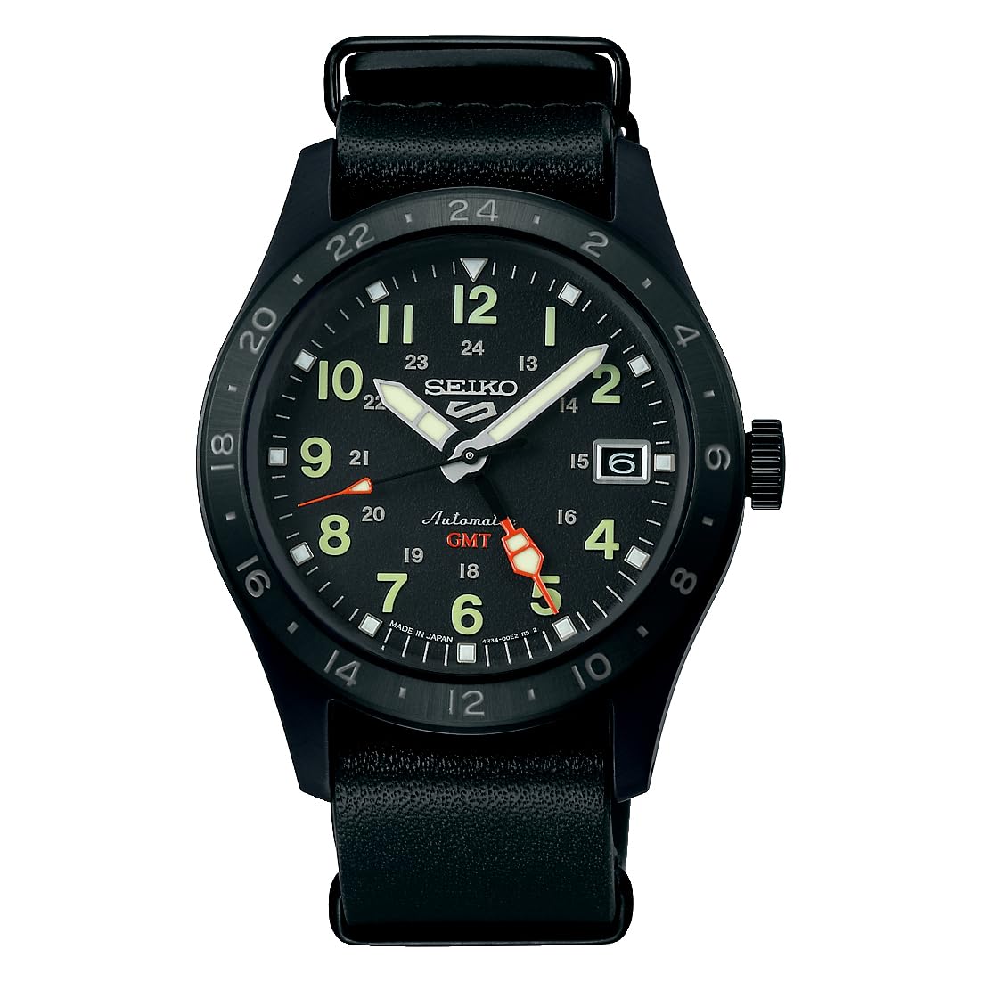 

SEIKO 5 SPORTS Field series GMT model automatic mechanical wristwatch Seiko 5 Sports Made in Japan SSK025 Black Overseas model [Seiko] Men s [item] чорний