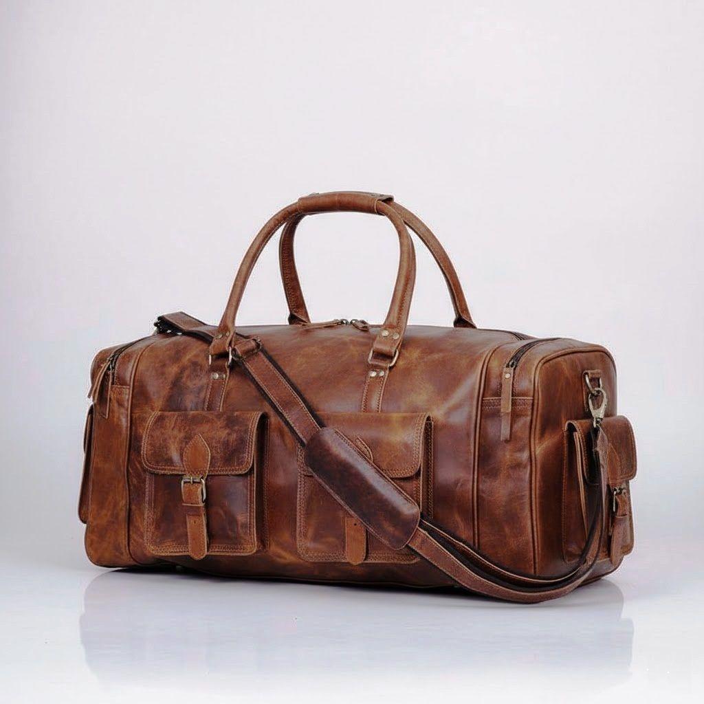 Bolsa de lona de cuero hecha a mano, bolsa de fin de semana, bolsa de gimnasio, bolsa de viaje, bolsa de viaje de cuero, bolsa de viaje para hombre, bolsa de lona de vacaciones, regalo para él