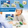 Christmas Holiday RV Vehicle Building Block Model Small Children's Puzzle Assembly Building Block Toy