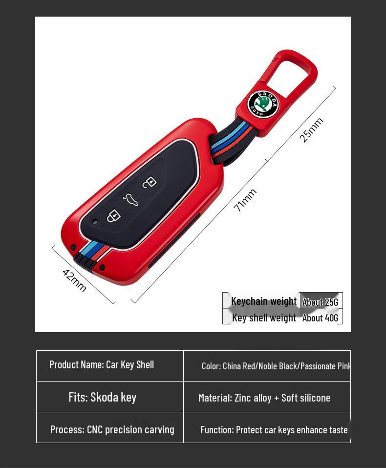 Skoda Key Cover for Octavia, Kodiaq, GT, Kamiq, Superb, and Karoq - Protective Car Key Shell