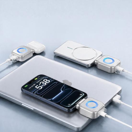 Smart Auto Stop Charging Adapter Type-C 140W Fast Charging Automatic Disconnect Charging Cable Protector Full Charge Eject Device