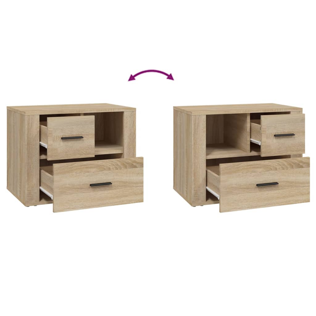 Nightstand Sonoma Oak Finish 60 x 36 x 45 cm Particleboard
