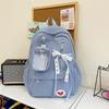 Schoolbagins wind schoolbag Japanese fresh college student schoolbag three-dimensional small bag backpack solid color large capacity backpack